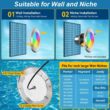 Oyezvary 60W 10 Inch Smart LED Pool Light 1 Piece Triple Control WiFi Bluetooth APP Remote Controller Color Changing for Inground Pools 120V Oyezvary 60W 10 Inch Smart LED Pool Light 1 Piece Triple Control WiFi Bluetooth APP Remote Controller Color Changing for Inground Pools 120V