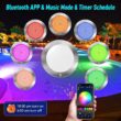 Oyezvary 1 Piece 10 Inch 60W LED Pool Light for Inground Pools 120Ft Cord Color Changing 3 Way Control App Remote Controller 12V Wet Niche