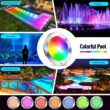 Oyezvary 1 Piece 10 Inch 60W LED Pool Light for Inground Pools 120Ft Cord Color Changing 3 Way Control App Remote Controller 12V Wet Niche