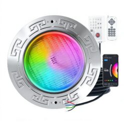 Oyezvary 1 Piece 10 Inch LED Pool Light 60W RGB Multicolor 12V 100Ft Cord Underwater Spa Light for Inground Pools Wet Niche App and Remote Control
