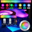 Oyezvary 1 Piece 10 Inch LED Pool Light 60W RGB Multicolor 12V 100Ft Cord Underwater Spa Light for Inground Pools Wet Niche App and Remote Control