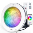 Oyezvary 1 Piece 10 Inch LED Pool Light 60W RGB Multicolor 12V 100Ft Cord Underwater Spa Light for Inground Pools Wet Niche App and Remote Control