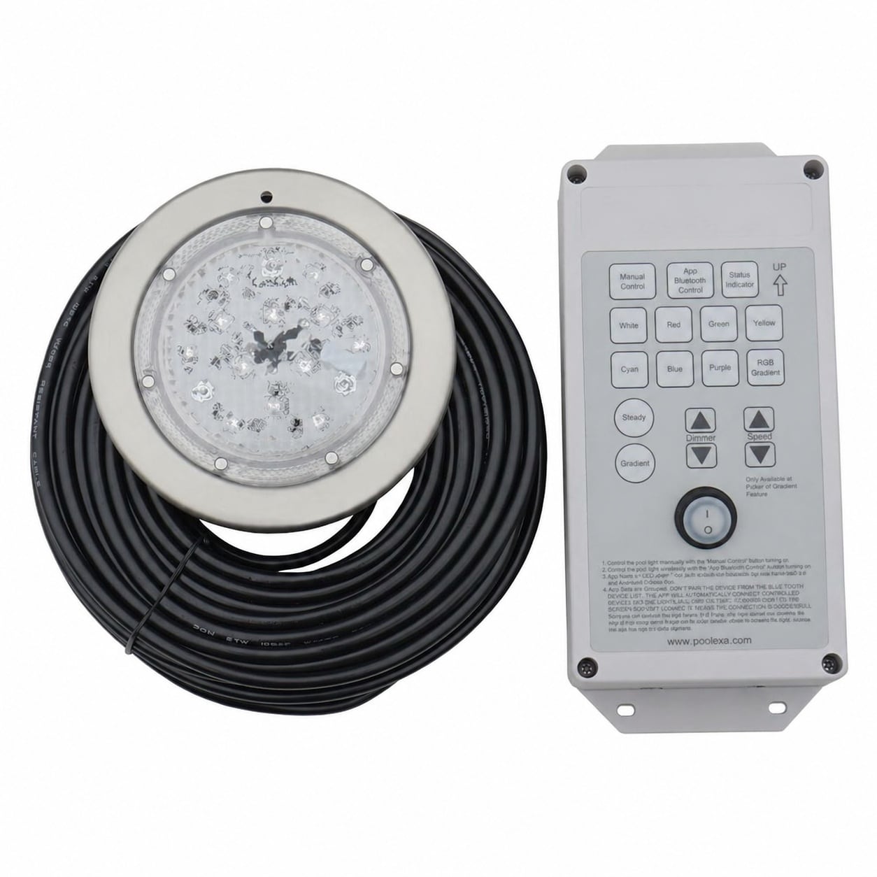 Oyezvary 6 inch LED color pool and spa light for wet niche with 50 foot cord controller included stainless steel 316L waterproof 1 Piece Oyezvary 6 inch LED color pool and spa light for wet niche with 50 foot cord controller included stainless steel 316L waterproof 1 Piece