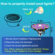 Oyezvary 1 Piece Smart Swimming Pool Light Bulb RGBW LED 45W E26 Base 12 Color Modes Adjustable Brightness Speed Remote and Switch Control Waterproof Oyezvary 1 Piece Smart Swimming Pool Light Bulb RGBW LED 45W E26 Base 12 Color Modes Adjustable Brightness Speed Remote and Switch Control Waterproof