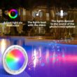 Oyezvary 1 Piece LED Pool Light 60W 10 Inch Inground Light 100FT Cord RGB Flush Mount IP68 Stainless Steel Remote APP Control for Wet Niche