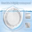 Oyezvary 1 Piece LED Pool Light 60W 10 Inch Inground Light 100FT Cord RGB Flush Mount IP68 Stainless Steel Remote APP Control for Wet Niche