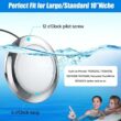 Oyezvary 1 Piece 10 inch LED pool light 60 foot cord 60W for inground pools color changing underwater with app remote controller for wet niche