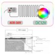Oyezvary 1 Piece 10 inch LED pool light 60 foot cord 60W for inground pools color changing underwater with app remote controller for wet niche