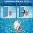 Oyezvary 6 Inch 120 Foot Smart WiFi LED Pool Light 20W Multicolor Changing for Inground Swimming Pools Fits 6 Inch Wet Niches 1 Piece Oyezvary 6 Inch 120 Foot Smart WiFi LED Pool Light 20W Multicolor Changing for Inground Swimming Pools Fits 6 Inch Wet Niches 1 Piece