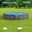 Intex 18-ft x 18-ft x 48-in Metal frame Round Above-Ground Pool with Filter Pump with Ground Cloth with Pool Cover with Ladder
