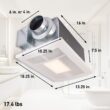 Panasonic WhisperWarm 0.7-Sone 110-CFM White Lighted Bathroom Fan and Heater Panasonic WhisperWarm 0.7-Sone 110-CFM White Lighted Bathroom Fan and Heater