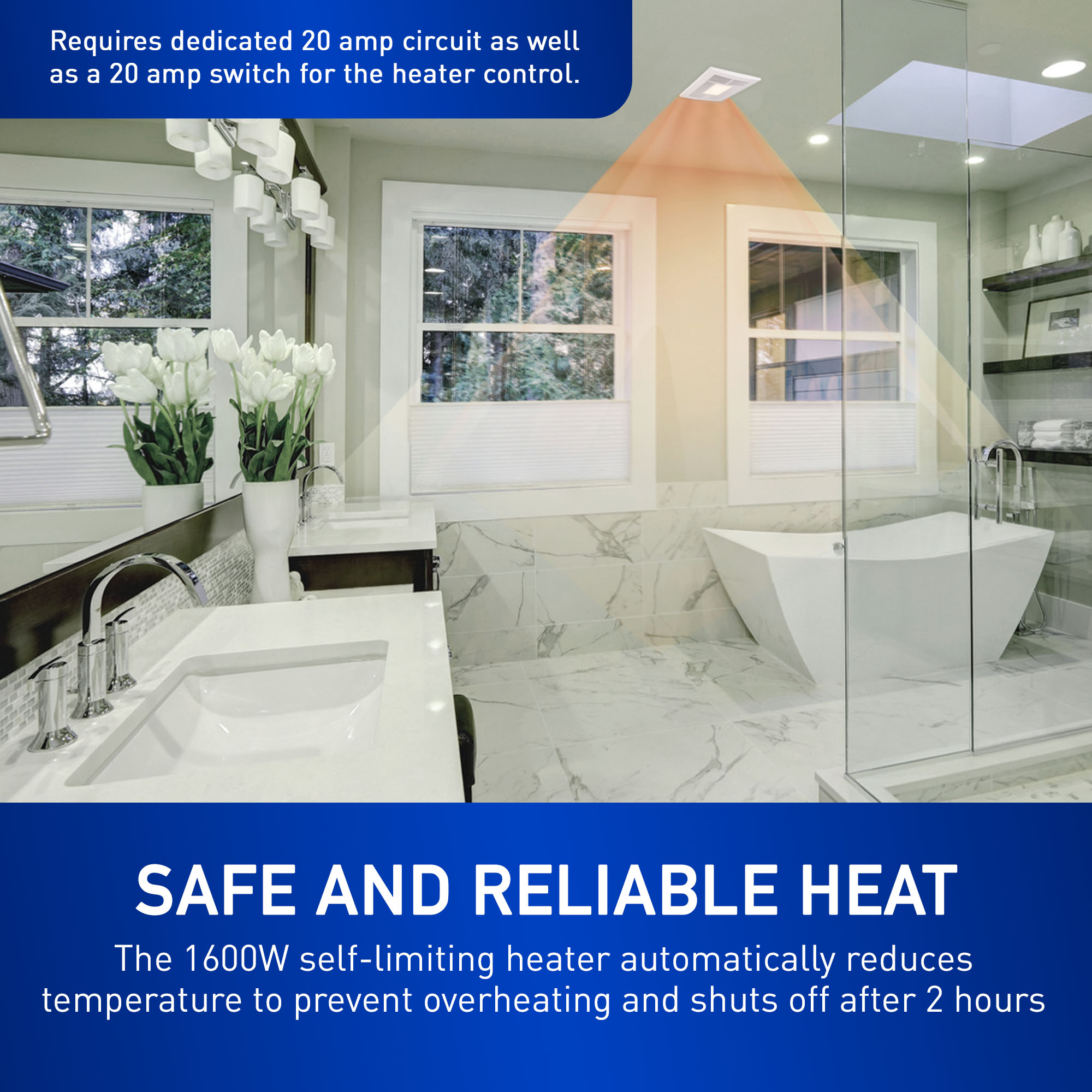 Panasonic WhisperWarm 0.7-Sone 110-CFM White Lighted Bathroom Fan and Heater Panasonic WhisperWarm 0.7-Sone 110-CFM White Lighted Bathroom Fan and Heater