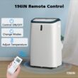 COWSAR 10000 BTU (DOE) 115-Volt Vented Medium Room Portable Air Conditioner Remote Included