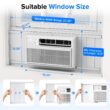 COWSAR Medium Room Window Air Conditioner , Remote Included ( 120-Volt , 12000-BTU )