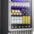 COWSAR 23.43-in W 46 -Bottles Silver Built-in/Freestanding Indoor Wine Cooler