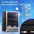 COWSAR 23.43-in W 46 -Bottles Silver Built-in/Freestanding Indoor Wine Cooler