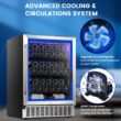 COWSAR 23.43-in W 46 -Bottles Silver Built-in/Freestanding Indoor Wine Cooler