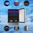 COWSAR 23.43-in W 46 -Bottles Silver Built-in/Freestanding Indoor Wine Cooler