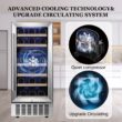 COWSAR 14.96-in W 28 -Bottles Silver Dual Zone Cooling Built-in/Undercounter Indoor Wine Cooler