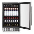 COWSAR 24.33-in W 146 -Can Capacity Silver Built-in/Freestanding Indoor Beverage Refrigerator with Glass Door