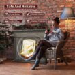 COWSAR 43.31-in W Black Free standing Infrared quartz Corner or Flat Wall Electric Fireplace with Remote Control Included