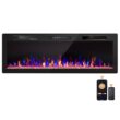 COWSAR 49.4-in W Black Wall mount Infrared quartz Electric Fireplace with Remote Control Included