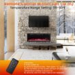COWSAR 49.4-in W Black Wall mount Infrared quartz Electric Fireplace with Remote Control Included