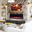 COWSAR 49.4-in W Black Wall mount Infrared quartz Electric Fireplace with Remote Control Included