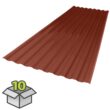 SUNTUF Suntuf 2.2-ft x 6-ft Corrugated Burgundy Polycarbonate plastic Roof Panel 10 -Pack
