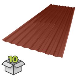 SUNTUF Suntuf 2.2-ft x 6-ft Corrugated Burgundy Polycarbonate plastic Roof Panel 10 -Pack
