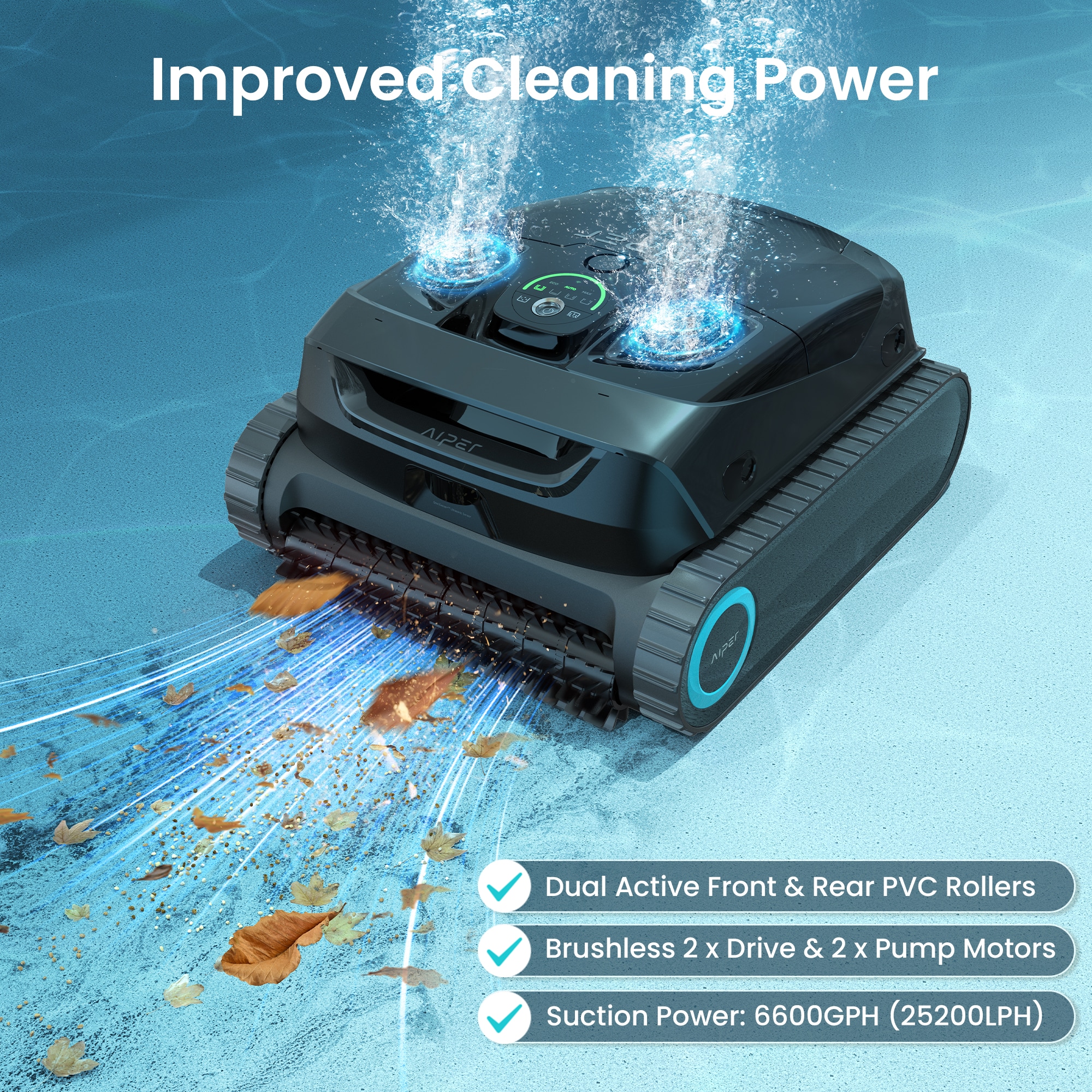 Aiper Scuba X1 Pro Cordless 7.9-in Robotic Pool Vacuum Aiper Scuba X1 Pro Cordless 7.9-in Robotic Pool Vacuum