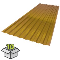 SUNTUF Suntuf 2.2-ft x 6-ft Corrugated Gold Polycarbonate plastic Roof Panel 10 -Pack