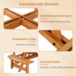 BABOOM 44-in Yellow wood Round Picnic Table