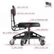 Vyper 24-in x 21.25-in Work seat ( Black ) Vyper 24-in x 21.25-in Work seat ( Black )