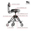 Vyper 24-in x 23-in Work seat ( Black )