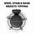 Vyper 24-in x 23-in Work seat ( Black )