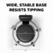 Vyper 17-in x 23-in Work seat ( Black )