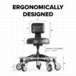 Vyper 17-in x 23-in Work seat ( Black )