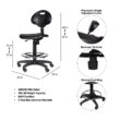 Hampden Furnishings 38-in x 26-in Work seat ( Black )