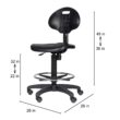Hampden Furnishings 38-in x 26-in Work seat ( Black )