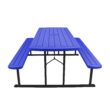 Hampden Furnishings 72-in Blue Plastic Rectangle Folding Picnic Table