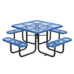 Lycvki 46-in Blue Plastic Square Picnic Table
