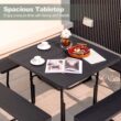 LIVIZA 35-in Black Plastic Square Picnic Table