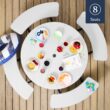 Best Choice Products 8-Person Circular Outdoor Picnic Table w/ 4 Benches Umbrella Hole 2000lb Capacity - White Best Choice Products 8-Person Circular Outdoor Picnic Table w/ 4 Benches Umbrella Hole 2000lb Capacity - White