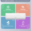 Costway 12000 BTU Mini Split Air Conditioner and Heater 20 SEER2 115 V Wall-Mounted AC Unit