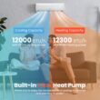 Costway 12000 BTU Mini Split Air Conditioner and Heater 20 SEER2 115 V Wall-Mounted AC Unit