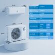 IdealHouse 9000 BTU Mini Split Air Conditioner and Heat Pump System 18.5 SEER2 230V Ductless AC Unit Cools Up to 450 Sq Ft WiFi Control Remote Low Noise Complete Installation Kit