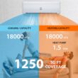IdealHouse 9000 BTU Mini Split Air Conditioner and Heat Pump System 18.5 SEER2 230V Ductless AC Unit Cools Up to 450 Sq Ft WiFi Control Remote Low Noise Complete Installation Kit