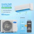 ROVSUN 11500BTU 115V 17SEER2 Wifi Enabled Mini Split Air Conditioner and Heater with Pre-Charged Condenser Heat Pump and Installation Kit