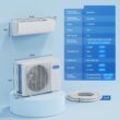 ROVSUN 11500BTU 115V 17SEER2 Wifi Enabled Mini Split Air Conditioner and Heater with Pre-Charged Condenser Heat Pump and Installation Kit